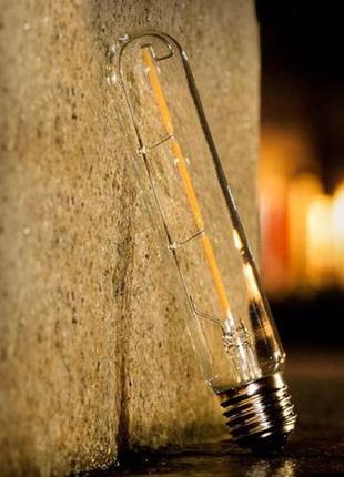 Лампа едісона світлодіодна t30-185 led трубчаста ретро лампочк...2 фото