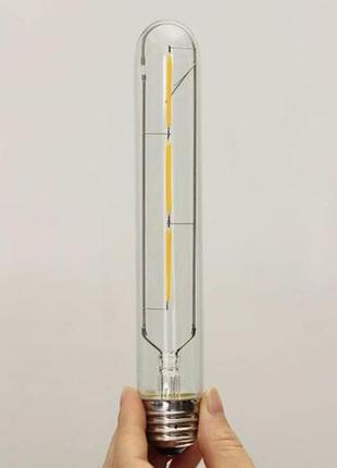 Лампа едісона світлодіодна t30-185 led трубчаста ретро лампочк...4 фото