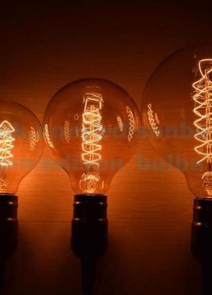 Лофт лампи едісона кулі g спіральні ретро лампочки едісона loft2 фото