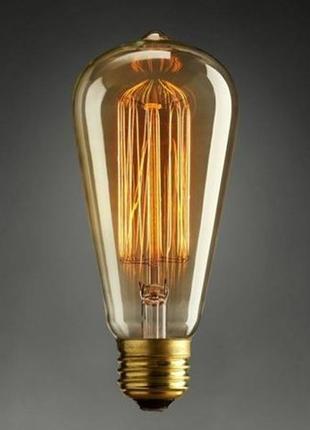 Лампа едісона st64 edison lamp st-64 ретро лампа вінтажна лам...