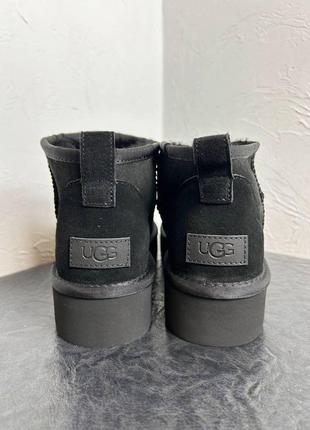 Ботинки ugg ultra mini platform premium black зима