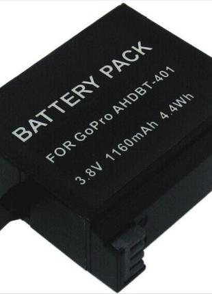 Акумулятор ahdbt-401 для gopro hero 4 - аналог 1160 ma