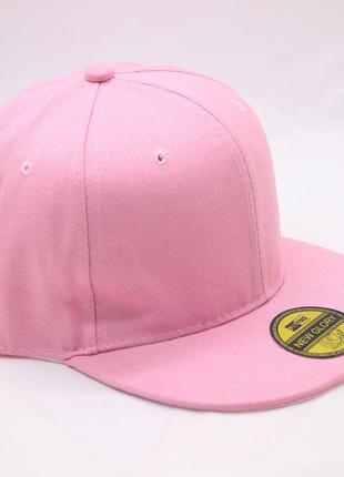 Кепка снепбек з прямим козирком рожева