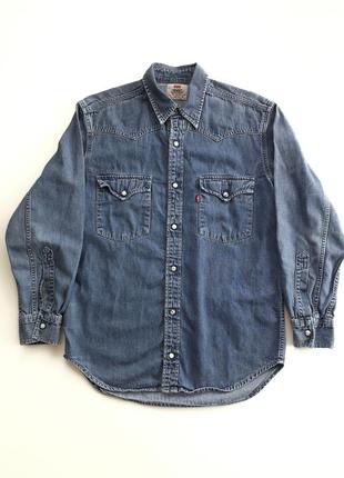 Винтажная джинсовая сорочка рубашка levis 605661 фото