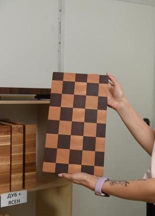 Торцевая разделочная доска "шахматка" 35*20 см1 фото