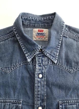 Винтажная джинсовая сорочка рубашка levis 605662 фото