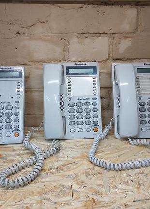 3 стационарных, проводных, телефона - panasonic kx-t2365ruw  (для дома, офиса, магазина, больницы, вч)