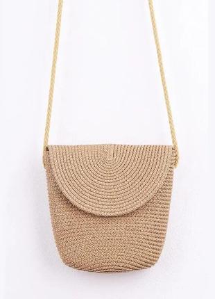 Соломенная сумочка через плечо сумка женская плетеная4 фото
