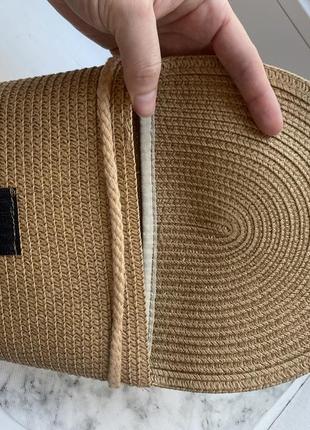 Соломенная сумочка через плечо сумка женская плетеная5 фото