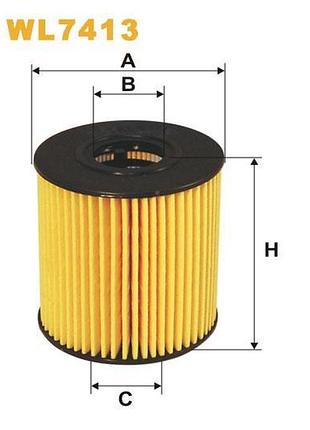 Фильтр масляный citroen; fiat; ford; lancia; landrover; mini; mitsubishi; peugeot; volvo wix filters (wl7413)