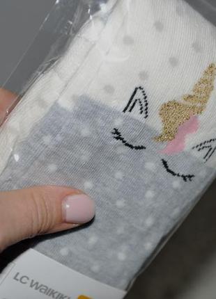 9-10/11-12 років нові фірмові дитячі колготи колготки дівчинці єдиноріг lc waikiki вайкікі7 фото