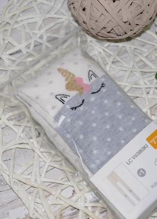 9-10/11-12 років нові фірмові дитячі колготи колготки дівчинці єдиноріг lc waikiki вайкікі4 фото