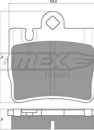 Тормозные колодки задние дисковые mercedes s class (w220, c215) tomex - (tx 12-87)