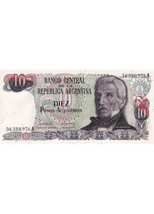 Аргентина 10 песо 1983-1984 unc