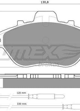 Тормозные колодки передние дисковые peugeot 605 89-99г tomex - (tx 13-45)