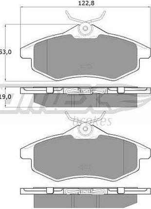 Тормозные колодки передние дисковые citroen c2, c2 enterprise, c3 tomex - (tx 13-28)