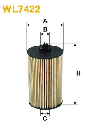 Фильтр масляный alfa romeo; chevrolet; fiat; opel agila, astra classic ii, astra g/h/j, c wix filters (wl7422)