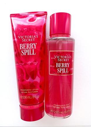 Набор berry spill victoria's secret парфюмированный мист + лосьон mist виктория сикрет