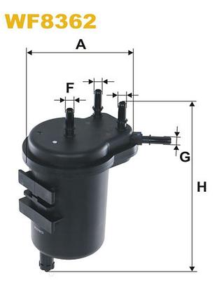 Фільтр паливний nissan almera (n16), cube, juke, kubistar, micra iii (k12), note, nv2 wix filters — (wf8362)
