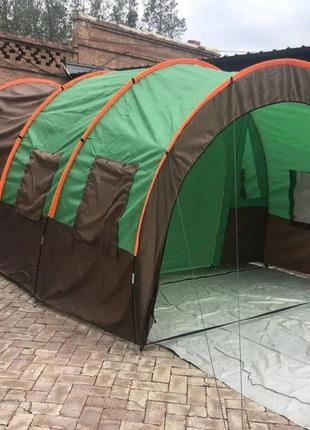 Велика палатка шатер тунельна чотиримісний тандемні намети висота5 фото