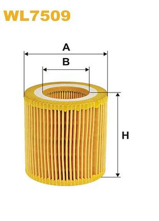 Фільтр оливний bmw 1 (f20/f21), 2 (f22), 3 (f30/f31), 3 gt (f34), 4 (f32), 5 f10 f11 wix filters — (wl7509)