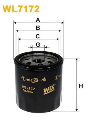 Фильтр масляный chrysler; lexus; mini; suzuki; toyota 4-runner, auris, camry ff, celica wix filters - (wl7172)