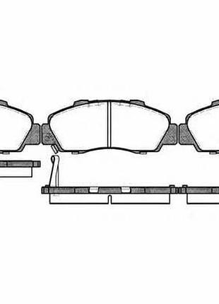 Тормозные колодки передние acura, honda legend, accord, civic, cr-v, hr-v woking - (p2513.02)