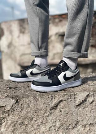 Чоловічі кросівки nike air jordan low black grey8 фото