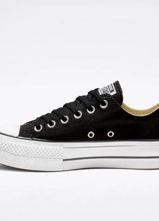 Кеди converse all star low platform black7 фото