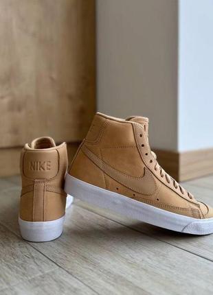 Сша! оригінальні жіночі кросівки nike blazer mid prm mf натуральна шкіра у вінтажному виконанні.