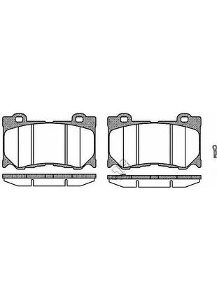 Гальмівні колодки передні infiniti fx, g, q50, q70, qx70; nissan 370 z woking - (p12723.01)