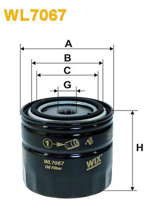 Фильтр масляный iveco; deutz fahr; lamborghini; alfa romeo; aro; fiat; fso; polonez inno wix filters wl7067-12