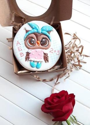 Пряник "мудра сова", дитячий пряник, пряник сова, пряник подарунок