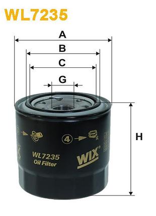 Фильтр масляный toyota avensis i, avensis ii, avensis verso, carina e, corolla ix (02-) wix filters (wl7235)