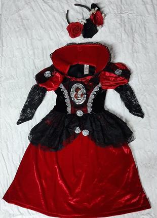 Карнавальний новорічний костюм вампірша чаклунки чарівниця на хелловіїн
