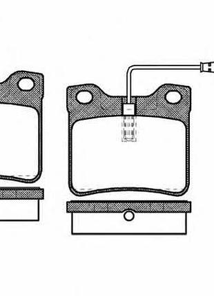 Тормозные колодки задние mercedes v-class, vito 638 woking - (p2213.22)