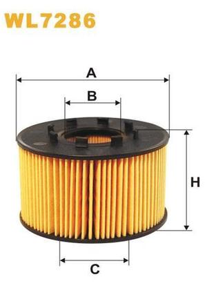 Фільтр оливний ford mondeo iii (00-07), transit (00); jaguar x-type (cf1); ldv limited c wix filters (wl7286)