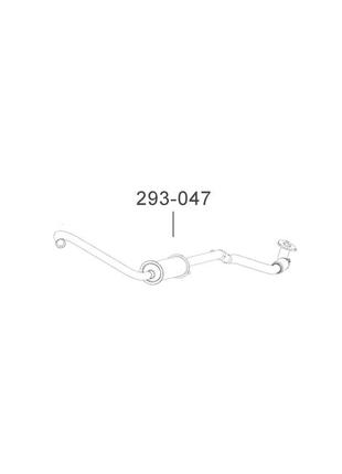 Глущик передній із сильфоном daewoo lanos ланос е3 під хомут bosal — (293-047)