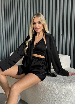 Шовкова піжама 3-ка8 фото