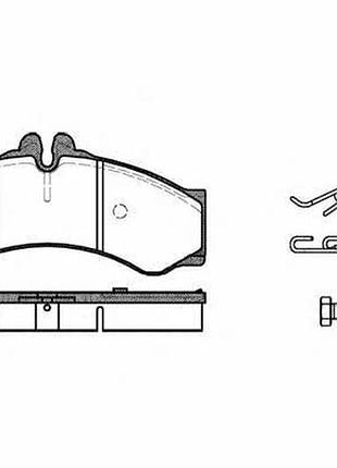 Тормозные колодки передние mercedes sprinter (901, 902, 903, 904, 905, 906, 909) woking - (p7143.00)