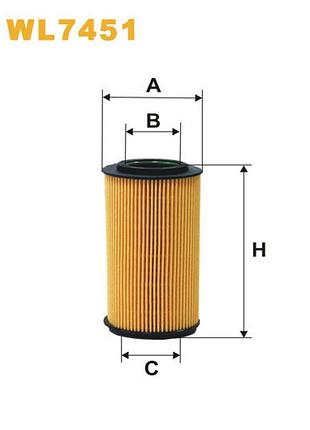 Фильтр масляный wix filters (wl7451) - hyundai grandeur, sonata; kia opirus, sorento