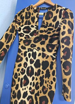 Вечірня бандажна сукня в леопардовий принт ким кардашьян kardashian4 фото