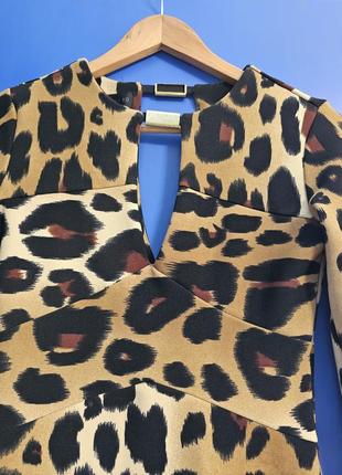Вечірня бандажна сукня в леопардовий принт ким кардашьян kardashian5 фото