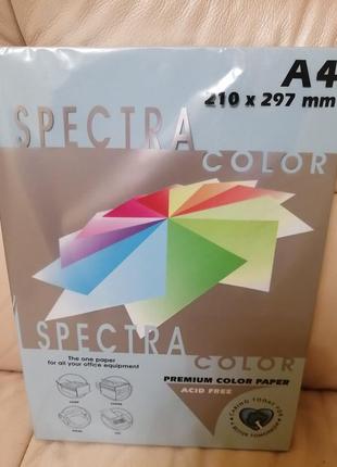 Бумага цветная spectra color а4 160 г/м2 120 светло голубая