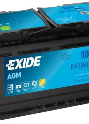 Акумулятор exide 12v 106ah/950a agm інвертор котел