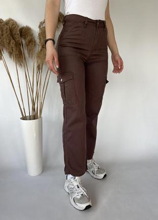Актуальные джинсы карго трендовые брюки брюки9 фото