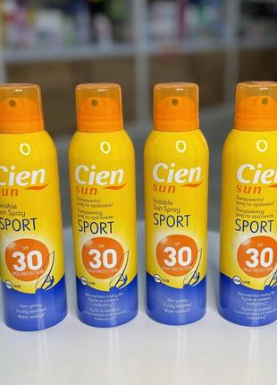 Conцезащитный спрей cien sun sport spray spf30, 200 мл