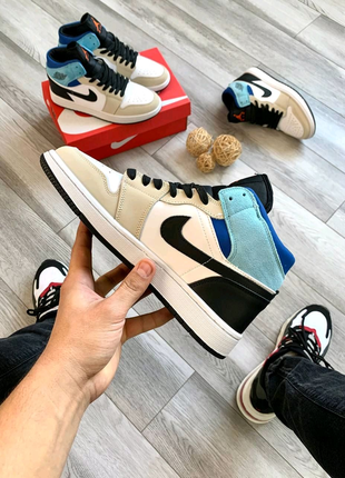 Nike air jordan retro 1 white-blue