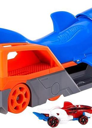 Підбирає і возить машинки автовоз акула хот вілс hot wheels5 фото