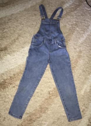 Детский джинсовый комбинезон джинсы кофта джинсовка лосины легггинсы штаны бриджи комплект костюм2 фото